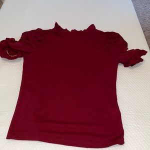 Maroon red blouse